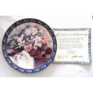 Lena Liu LILIES 5th In Basket Bouquets Series Plate With Certificate #1536A